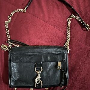 Rebecca Minkoff Black and Gold Crossbody Bag